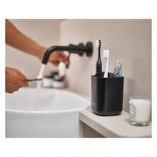 Joseph Joseph Easy-Store - Toothbrush Holder Caddy, Bathroom Storage, Compact, Matt Black - 多色117 - 查看 4