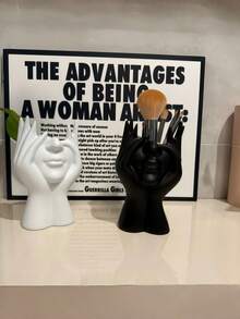 1pc Creative Human Body Art Desk Organizer, Multifunctional Pen Holder, Makeup Brush Holder, Decorative Piece, Great Gift For Women, Christmas Gift - Multicolor - View 6