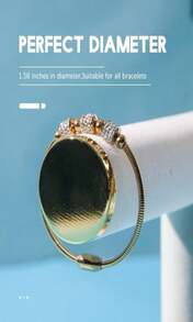 Ausalivan Bracelet Holder Stand,Bracelet Organizer Display For Selling,Bangle Organizer For Women,Watch Storage Holder For Men,Jewelry Business Supplies (Beige + Metal Lid) - 白色 - 查看 4