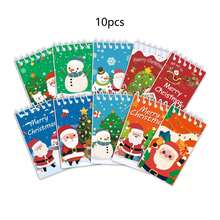 10 Pieces Christmas Coil Notebooks, Student Notebooks, Word Notebooks, Coil Notebooks, Material Notebooks, Notepads, School Stationery, Student Prizes, Party Notepads, Back-To-School Stationery Supplies, Christmas Notepads