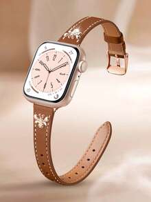 Compatible With Apple Mushroom Stud Watch Band - Rust Brown - View 3