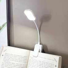 1 Đèn đọc sách 8 bóng LED sạc lại dùng để đọc sách cạnh giường ngủ - Bảo vệ mắt với 3 mức nhiệt độ màu, độ sáng có thể điều chỉnh, đèn đọc sách kẹp nhẹ, nhỏ gọn, thích hợp cho học sinh, trẻ em, đan lát, cắm trại, sửa chữa, người yêu sách, quà tặng tốt nghiệp - Kiểu dọc màu trắng - Xem 8