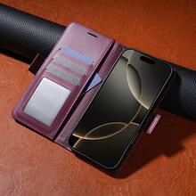 Flip Wallet High-Quality With Card Slot Kickstand Strong Magnetic Flip Artificial Leather Case ForiPhone 17 Pro Max 17 Air 16 16e 15 Pro 14 Plus 13 Mini 12 Pro 11 X XS XR XS Max 7 8 Plus SE2 SE3 ForSamsung Galaxy S25 S24 Ultra S23 FE S22 Plus S21 S20 A07 A17 A56 A55 A54 A53 A52 A51 A36 A35 A34 A33 - Burgundy - View 6