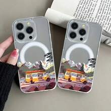 Compatible con phone 16 Pro, 15/14 Plus, 13/12/11 Pro. Nueva funda magnética transparente de acrílico con diseño clásico y resistente. Funda de alta calidad para hombres y mujeres. - Colores mixtos 1 - Ver 7