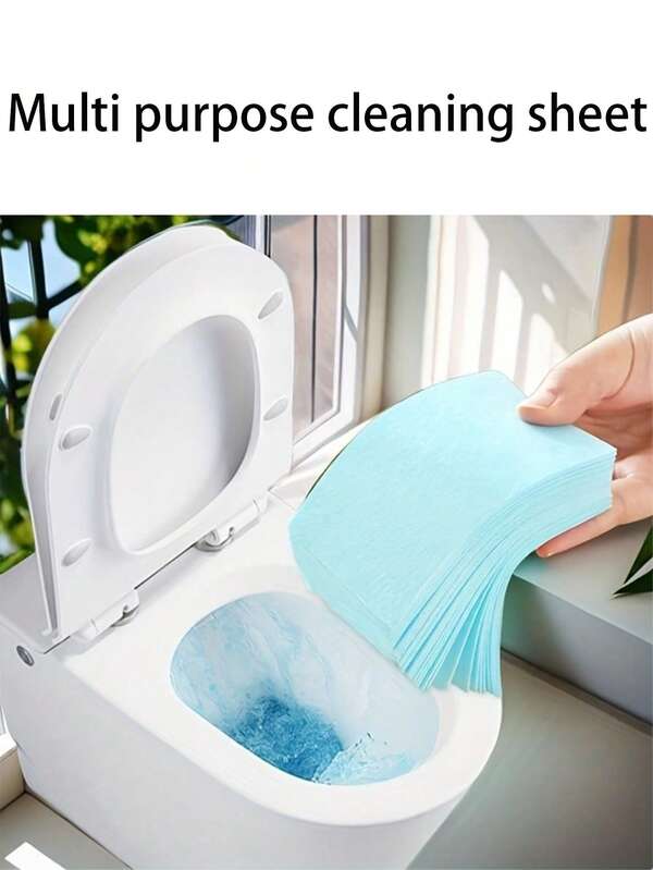 Multi Purpose Cleaning Sheet - Fresh Air, Multiple Surfaces, No Need To Rinse, Suitable For Floors, Toilets, Tiles, Wooden Floors And Marble, Toilets, Easy To Clean And Brighten, Making The Surface Shiny - Very Suitable For Home, Travel, Hotel And Commercial Use, Bathroom Cleaning Products, Making Your Home Cleaner And The Environment More Elegant, Christmas