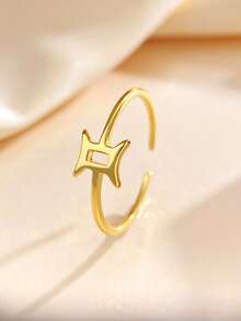 1 Pc Zodiac Adjustable Ring Women's S925 Sterling Silver Fine Ladies Jewelry Gifts - Twelve Zodiac Signs Open Ring - View 11