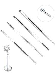 Set da 5 pezzi di piercing per il naso funzionali, in argento sterling con motivo farfalla alla moda, con zirconia cubica incastonata, ipoallergenici, adatti per piercing al naso e uso quotidiano