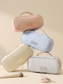 1/2 unidades Nova Necessaire Simples e Moderna em Veludo Cotelê, Essencial para Volta às Aulas, Estojo de Maquiagem Portátil, Estojo Multifuncional para Lápis, Porta-Pincéis de Maquiagem, Ideal para Dormitórios e Viagens, Material Escolar, Bolsa de Maquiagem, Necessaire de Viagem, Essencial para Viagem, Grande Capacidade, Bolsa de Maquiagem Grande, Presentes de Natal, Bolsa, Viagem, Presentes para Mulheres, Essencial de Viagem Feminino, Bolsa, Bolsa de Mão/Pequena, Organizador de Maquiagem, Bolsa, Porta-Pincéis, Mini Bolsa, Bolsa de Grande Capacidade