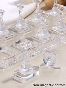 一套椭圆形/长方形亚克力透明美甲练习架，非磁性指甲支架，适合初学者，可用于猫眼凝胶美甲，配有美甲粘土套装、美甲展示工具、DIY美甲沙龙用品