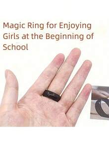 2 piezas de anillos mágicos saltarines creativos e interesantes, anillos de magia negra, perfectos para sorprender en actuaciones y fiestas - regalo ideal para cumpleaños, Halloween, Navidad, vacaciones, artículo de magia
