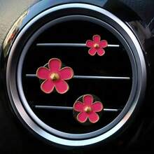 3 chiếc kẹp trang trí cửa gió ô tô hình hoa cúc hợp kim nhiều màu sắc dùng để trang trí nội thất ô tô, sản phẩm trang trí máy lạnh ô tô - 3 bông hoa kim loại - Xem 13