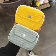 2025 Nuevo Monedero Simple para Mujeres y Niñas, Carteras de Moda, Dulce y Portátil, Pequeña Bolsa para Auriculares, Cartera Retro para Mujeres - Rosa - Ver 4