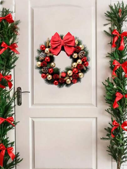 1-2 peças Bola de Natal, Pinha, Laço Vermelho, Adesivos de Guirlanda, Decoração de Natal, Adesivos de Parede, Adesivos de Porta, Decoração de Casa, Adesivos de Decalque à Prova D'água, Adesivos de PVC, Fácil de Colar e Remover, Refresque Sua Casa. Adesivo de Vinil para Decoração de Casa, Adesivos de Decoração, Presentes de Aniversário, Formatura, Para Decoração de Casa, Decoração de Camarim, Decoração de Sala de Estudo, Decoração de Banheiro, Coisas de Quarto, Decoração de Sala de Estar, Decoração de Sala de Estar e Decoração de Outras Áreas