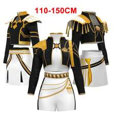 NetHong Kids Girls Rumi Zoey Mira Cosplay K.Pop Demon Hunters Cosplay Costume Black Golden Role Playing Outfit Suit Halloween
