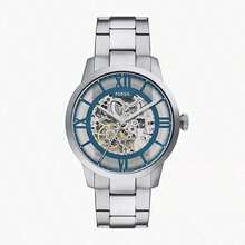 Fossil Men's Automatic Mechanical Stainless Steel Three-Hand Watch Stainless Steel Case/Scratch Resistant Glass ME3260