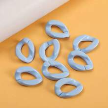 50 قطعة من وصلات السلسلة الاكريليكية بشكل قلب ودائرة مفتوحة لصنع المجوهرات DIY وإكسسوارات الهاتف، مناسبة لصنع هدايا للأصدقاء