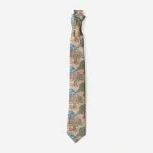 Vintage Printed Tie For Men And Women Hand-Tied Formal Casual Green Fun Floral Animal Tie - 005 - 查看 4