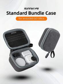    Bolsa de almacenamiento Insta Ultra Mini, estuche de transporte, bolso de mano, caja de viaje portátil para accesorios de cámara Insta360 GO Ultra - Gris - Ver 4