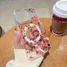 Funda rosa pastel. Funda magnética transparente de alta definición a prueba de golpes con diseño floral para teléfono. Compatible con phone 16/16 Pro/16 Pro/16 Plus/15/15 Pro/15 Pro/15 Plus/14/14 Pro/14 Pro/14 Plus/13/13 Pro/13 Pro/12/12 Pro/12 Pro/11/11 Pro/11 Pro/X/XS/S22/S22 Plus/S22 Ultra/S23/S23 Plus/S23 Ultra/S24/S24 Plus/S24 FE/ - transparente - Ver 7