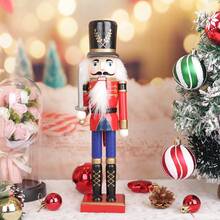 1pc, 30cm Christmas Nutcracker Figurine, Christmas Decor, Wooden Soldier Desktop Ornament, Nutcracker Decoration, Christmas Home Decor, Christmas Party Supplies, Wooden Christmas Tree Hanging Ornament, For Christmas Scene Decoration, Home Decor, Mall Decor, Outdoor Decor, Christmas Gift Set Christmas Decorations Room Decor Winter Christmas Decorations Home Christmas Gifts Christmas Decor - Multicolor - View 28