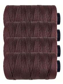 400g/4pcs Polyester Yarn Assortment, Suitable For Crocheting Hats, Bags, Accessories & Decorations - Multicolor - View 7