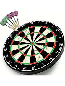 AI-PIKA Juego de Dardos,Dardos y Dianas, 6 Darts de Punta de Acero Ultra Precisos,18 Pulgadas de Diámetro,Adecuado para Deportes de Ocio,de Competencia - 1 - Ver 6