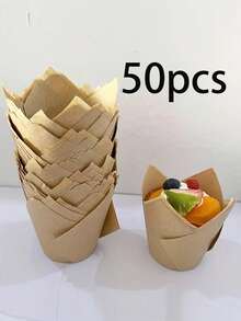 50 pièces Caissettes à muffins tulipes rayées élégantes, avec surface anti-adhésive et bords arrondis, variété de styles, couleurs et motifs, pour muffins, cupcakes, gâteaux à étages - Caissettes à cupcakes tulipes décoratives et fonctionnelles pour les desserts d'anniversaire, de mariage et de fête - Multicolore - Voir 12
