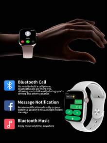 Microwear 2.07" Touch Screen Smart Watch, Unisex, Compatible With Android & IOS Phones, Heart Rate Monitoring, Blood Oxygen Tracking, Sleep Monitoring, IP68 Waterproof, Rose Gold - Rose Gold - View 9