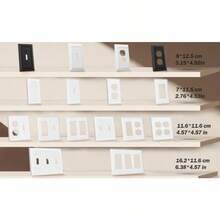 12Pack Duplex Outlet Covers Wall Plate Dual Light Switch Cover UL Listed Standard Size 1Gang 4.53" X 2.76" Unbreakable And High Temperature Resistant Wall Outlet Covers White - White - View 2