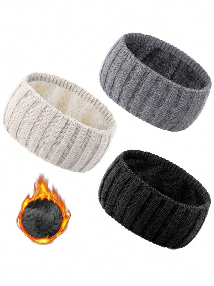 1pc Women's Winter Knitted Hairband, With Thick And Warm Padded Lining To Protect Ears And Necks. Suitable For Both Men And Women. Perfect For Cycling, Outdoor Activities, And Wearing In Cold Weather. Women's Hairband | Women's Winter Hairband Warm Headband Winter Hair Accessories Women Bandanas - 彩色 - 查看 1