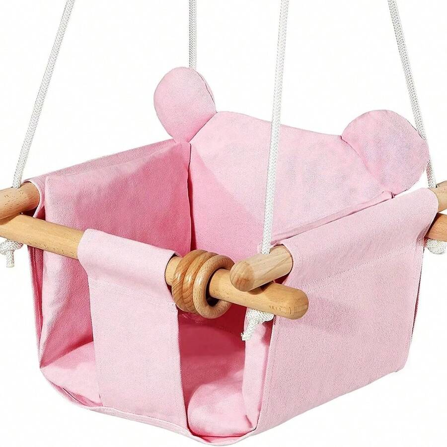 Baby Swing With Padded Backrest, Fabric Hammock Style