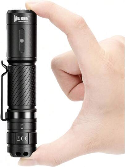 C3 Linterna LED Recargable,Alta Potencia Portátil Lampara Luz de Flashlight con 6 Modos,IP68 Impermeable, para Camping, Senderismo, Montañismo, y Emergencia Iluminación