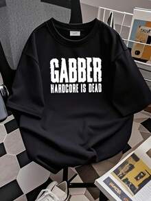 180g pure Cotton Gabber T Shirt Hardcore is Dead 90's Hard Techno Women Top Graphic Tees designer clothes Comfortable Casual Soft Versatile Top For Everyday Wear Print Round Neck Short Sleeve Slightly fashion T-Shirt For Women Casual streetwear Unisex Stylish female - Negro - Ver 3