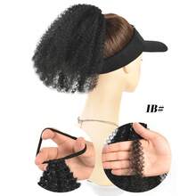 African Black Wig, Ponytail, Fluffy Small Curly Hair, Children's Explosive Head, 8 Clusters, Spring Wound Headband, Daily Wearing Wig, Hair Extensions For Women - Multicolor - View 12