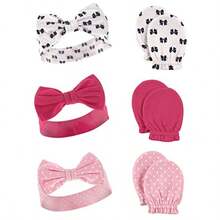 Baby Headband And Scratch Mitten Set 6Piece