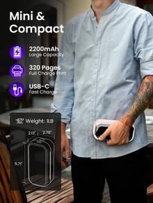 1 Stück Phomemo TP31 kabellose Tattoo-Transferschablonen-Drucker für 3,15" x 5,24", 162,24 x 132,56 mm, Mini-Tattoo-Transfer-Thermokopierer mit 30 Stücke kostenlosem Thermoübertragungstattoo-Papier, Tattoo-Drucker-Set für Tattoo-Künstler, Tattoo-Experten, Tattoo-Anfänger