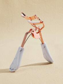 1 Set Stainless Steel Eyelash Curler With 10 Replacement Pads, White Handle Rose Gold Manual Eyelash Curler, Continuous Curling Without Pinching, Makeup Tool, Beauty Tool, Eye Tool, False Eyelash Tool, Easy To Replace Pads, Durable, Unisex, Suitable For Home And Commercial Distribution - Multicolor - View 4