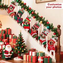 Personalized Photo Customized Christmas Stocking Hanger, Your Beautiful Photo's 1st Birthday Photo, Travel Photo, Holiday Party Photo Customized Christmas Ornament Ball, Christmas Tree Decoration, Christmas Gift - Multicolor - View 5