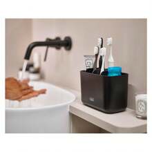 Joseph Joseph Easy-Store - Toothbrush Holder Caddy, Bathroom Storage, Large, Matt Black - 多色116 - 查看 4