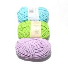 3卷/(140-150克) 中等粗细雪尼尔纱线，适用于手工编织、钩编、DIY圣诞工艺品、圣诞老人、派对装饰，100%聚酯纤维，每卷约50克 - 彩色 - 查看 12