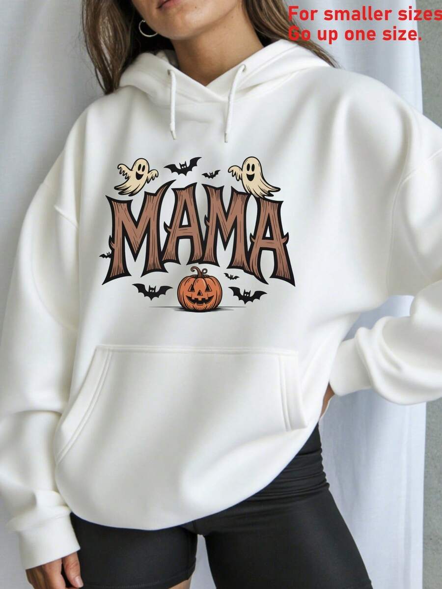 Spooky Season Sweatshirt - Nightmare Before Christmas Vintage Halloween Horror Night Hoodie, Halloween Hoodie, Halloween Hoodie, Retro Halloween, Horror Movie Sweatshirt For Women - 白色 - 查看 1