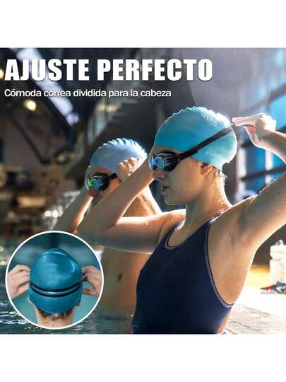 Gafas de Natación, Goggles Adulto Natacion, Juego de 2 Gafas de Natación Con Tapón Nasal y Clip Nasal, Antirreflejos, Antivaho, Protección, Sin Fugas, Adecuadas para Hombres y Mujeres Adultos