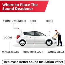 157mil 18sqft Roll Pack Universal Sound Deadener - Closed Cell Foam Noise Deadening Material with Aluminum Foil TapeCar Trim Removal - Heat Shield Insulation Dampening - 7sqft-5 Piezas - Ver 6