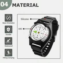 Wrist Compass - Waterproof Pocket Compass - Basic Orienteering - Easy To Read - Hiking, Camping, Outdoor Activities - Initial - View 5