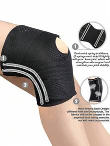 可调节运动护膝透气弹性护膝压缩膝盖支撑男女柔软绷带膝盖包裹运动护具适用于跑步健身房户外徒步健身骑行旅行家庭办公室学校健身房配件理想礼物