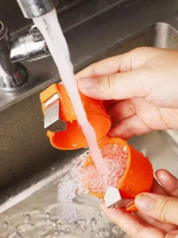 1pc Stainless Steel Egg Cracker & Separator, Quick Egg White Separator Tool, Egg Shell Opener, Egg Beater, Egg Yolk Extractor With 1/3 Portion Divider Design, Anti-Scald Grip, Essential Kitchen Tool For Easy Peeling, Plastic Egg Cracker, Kitchen Gadget (Requires Assembly)