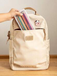 1pc/3pcs/5pcs Large-Capacity Transparent Pencil Case | Plastic Pencil And Crayon Organizer Box With Paint Finish | Stationery Storage For Colored Pencils, Markers, Watercolor Pens