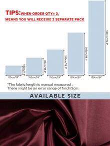 1pc Satin Fabric In Burgundy, Silky Lustrous Pearl Sheen Texture, Suitable For Wedding Party Decor, Chiffon Satin-Like Bridal Gown DIY, Fashion Scarves, Costume Lining, Sewing Backdrop And Arch Decor - Burgundy - View 2