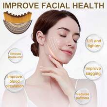 New Lymphatic Contour Face Brush, Dry Brushing Face Brush, Lymphatic Drainage Massager For Face, Chin & Jawline Sculpting, Ergonomically Designed To Fit The Skin Precisely And Relieve Fatigue - 棕色 - 查看 4