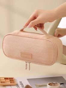 1/2 unidades Nova Necessaire Simples e Moderna em Veludo Cotelê, Essencial para Volta às Aulas, Estojo de Maquiagem Portátil, Estojo Multifuncional para Lápis, Porta-Pincéis de Maquiagem, Ideal para Dormitórios e Viagens, Material Escolar, Bolsa de Maquiagem, Necessaire de Viagem, Essencial para Viagem, Grande Capacidade, Bolsa de Maquiagem Grande, Presentes de Natal, Bolsa, Viagem, Presentes para Mulheres, Essencial de Viagem Feminino, Bolsa, Bolsa de Mão/Pequena, Organizador de Maquiagem, Bolsa, Porta-Pincéis, Mini Bolsa, Bolsa de Grande Capacidade